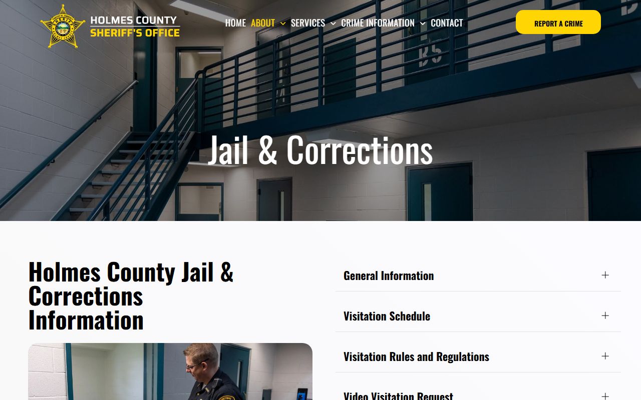 Holmes County Jail facility and inmate lookup information