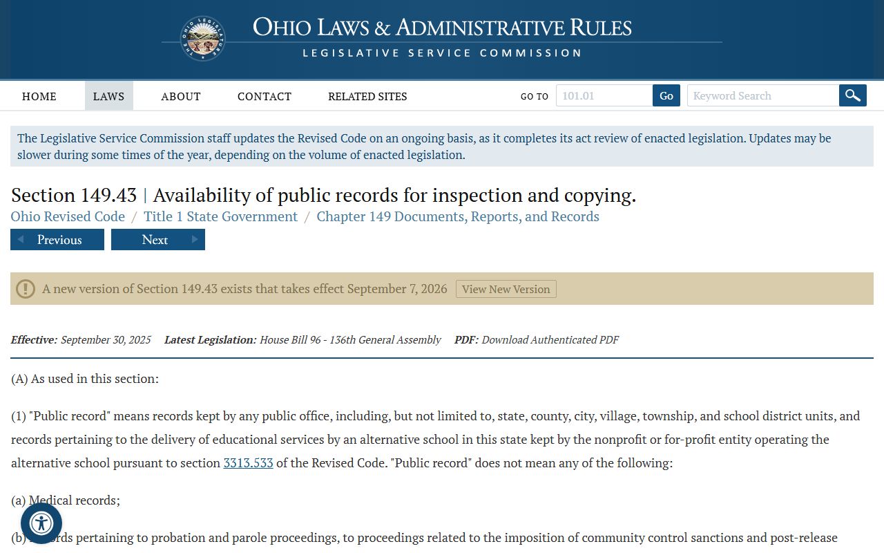 Ohio public records law for Holmes County jail mugshots